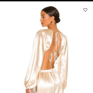 Long sleeve gold top